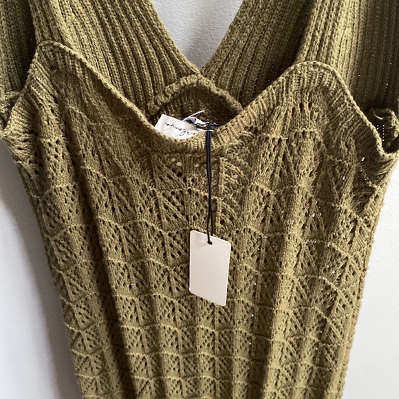 HUNTER & BROWN Women’s Knit Green Maxi Dress Size Small - Picture 5 of 7